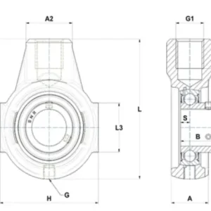 Zespół z oprawą żeliwną USEHE.210 SNR Autentyczny